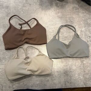 Set of Three Neutral Sports Bras - Size XS